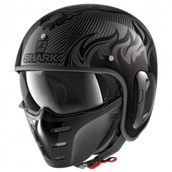 Open Face Shark S-Drak 2 Carbon Dagon DAA
