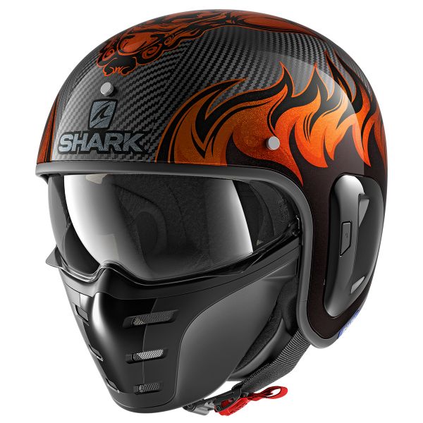 Open Face Shark S-Drak 2 Carbon Dagon DOO