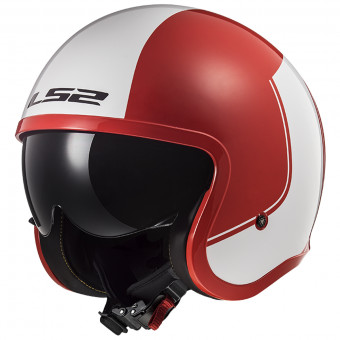 Open Face LS2 Spitfire Rim Red White OF599