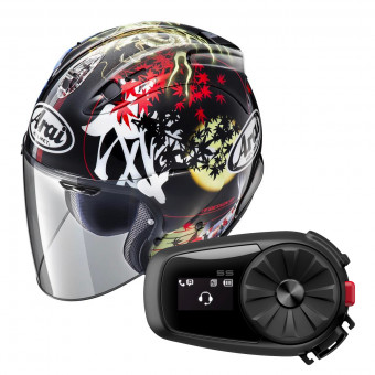 Open Face Arai SZ-R Vas Oriental 2 + Kit Bluetooth Sena 5S Solo