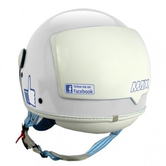 Casque Open Face MAX The Social Network White Casque Open Face MAX The Social Network White