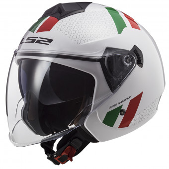 Open Face LS2 Twister II Combo White Green Red OF573