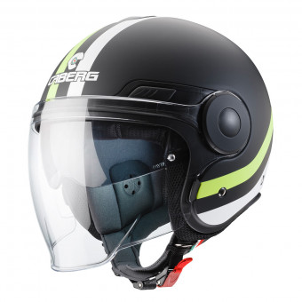 Open Face Caberg Uptown Chrono Matt Black White Yellow Fluo
