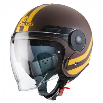 Open Face Caberg Uptown Chrono Matt Brown Yellow