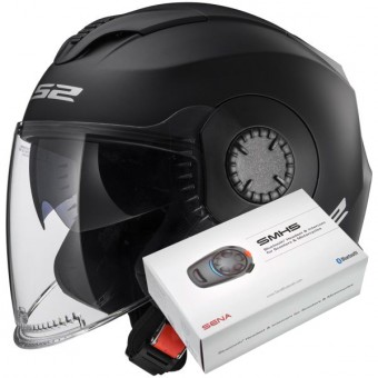 Open Face LS2 Verso Matt Black OF570