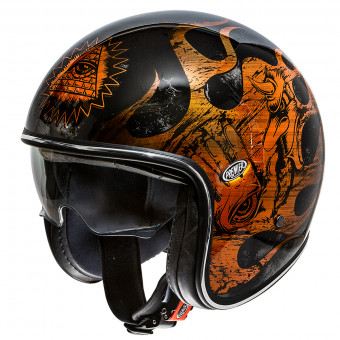 Casque Open Face Premier Vintage BD Orange Chromed Casque Open Face Premier Vintage BD Orange Chromed