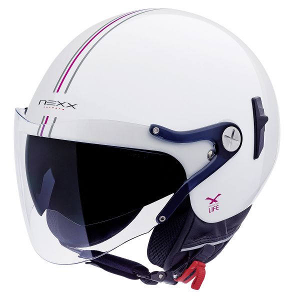 Open Face Nexx X60 Vision Flex Bastille White Pink