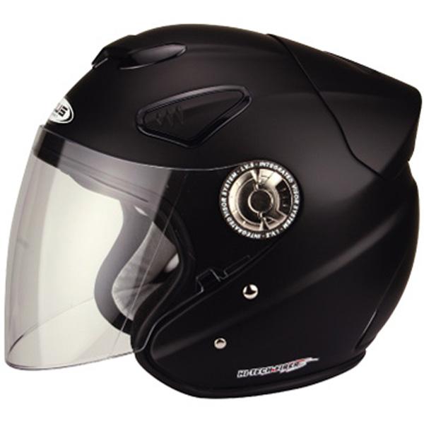 Open Face Zeus ZS 608 Black Mat