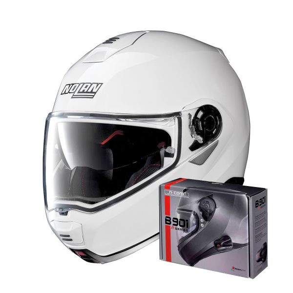 Flip Up Nolan N100 5 Classic N-Com Metal White 5 Flip Up Nolan N100 5 Classic N-Com Metal White 5