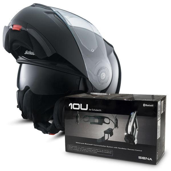 Flip Up Schuberth C3 Pro Black + Sena 10U Bluetooth Kit