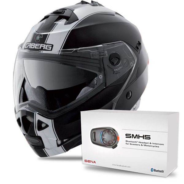 Flip Up Caberg Duke II Legend Matt Black White