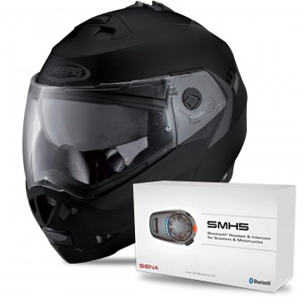 Casco CABERG Duke II Matt Black Bluetooth-Intercom - Motomania