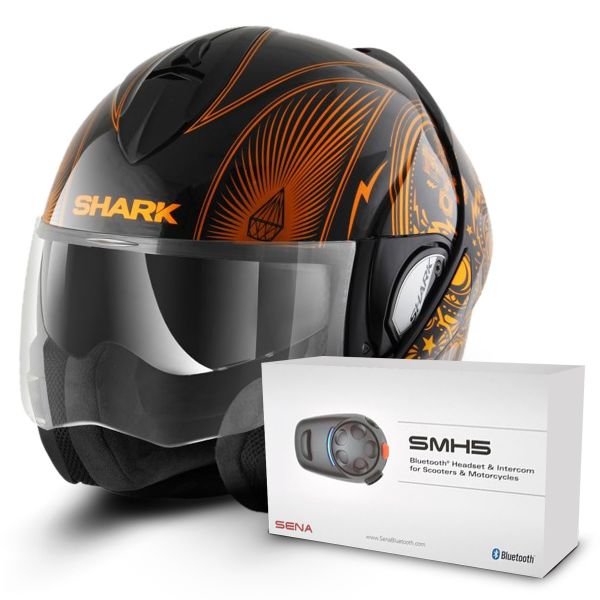 Flip Up Shark Evoline Serie 3 Mezcal Chrome KUO