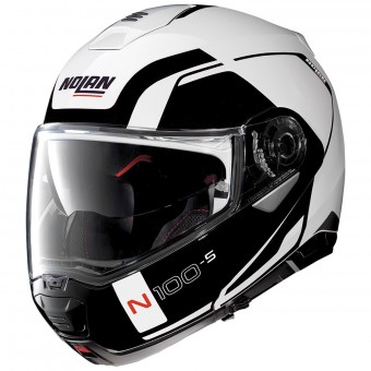 Casque Flip Up Nolan N100 5 Consistency N-Com Metal White 19 Casque Flip Up Nolan N100 5 Consistency N-Com Metal White 19