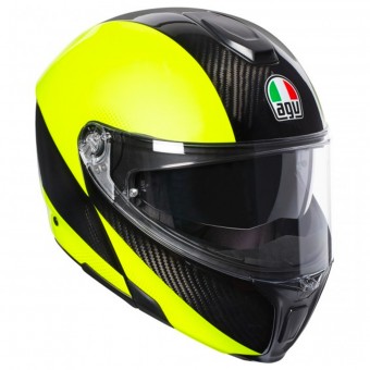 Flip Up AGV Sportmodular Hi-Vis Carbon Yellow Fluo