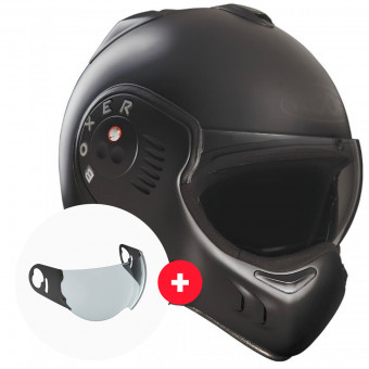 Flip Up Roof Boxer V8 Full Matt Black + Visor