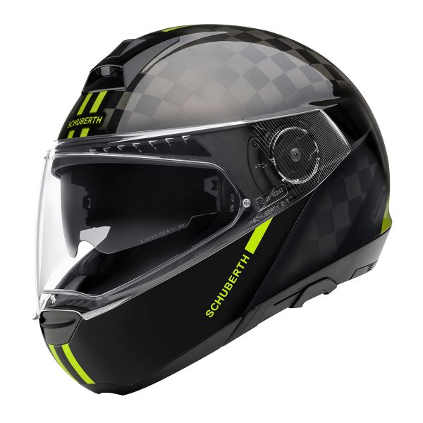 Flip Up Schuberth C4 Pro Carbon Fusion Yellow