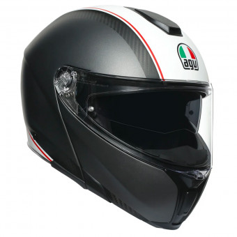 Flip Up AGV Sportmodular Cover Matt Gunmetal White