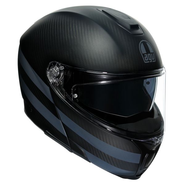 Flip Up AGV Sportmodular Dark Refractive Carbon Black