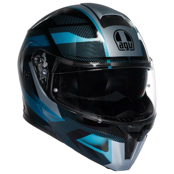 Flip Up AGV Streetmodular Ledro Matt Black Powder Blue Flip Up AGV Streetmodular Ledro Matt Black Powder Blue