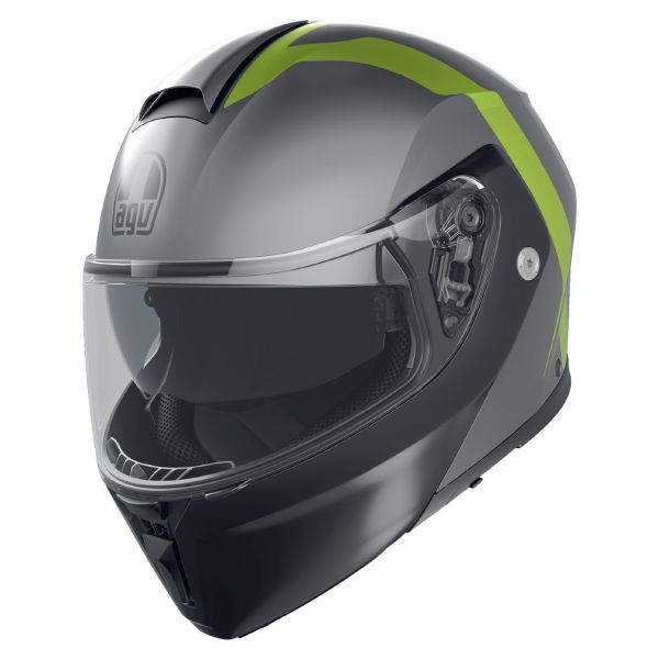 Flip Up AGV Streetmodular Resia Matt Grey Black Yellow Fluo Flip Up AGV Streetmodular Resia Matt Grey Black Yellow Fluo