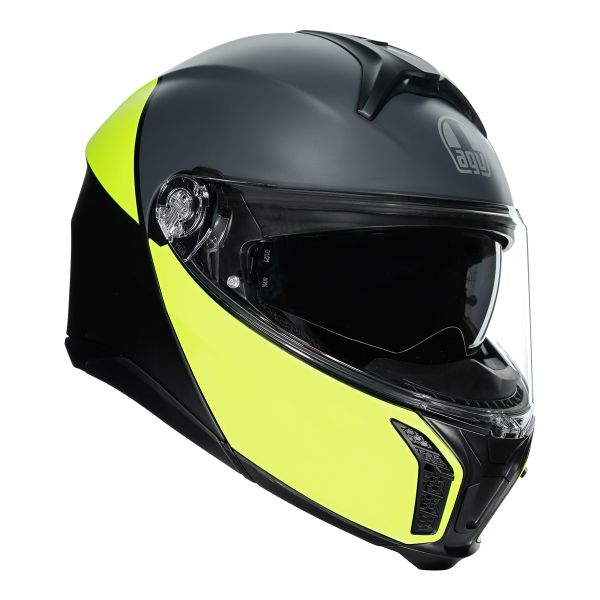 Flip Up AGV Tourmodular Balance Matt Black Yellow Fluo Grey