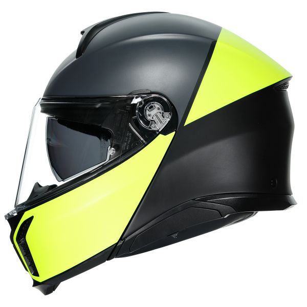 AGV Tourmodular Balance Matt Black Yellow Fluo Grey