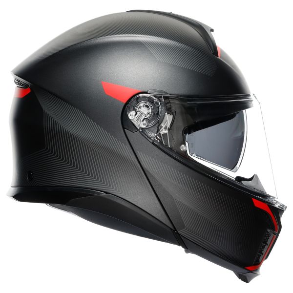 AGV Tourmodular Frequency Matt Gunmetal Red