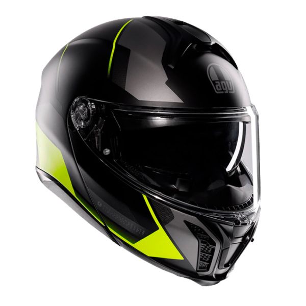 Flip Up AGV Tourmodular Perception Black Grey Yellow Fluo Flip Up AGV Tourmodular Perception Black Grey Yellow Fluo