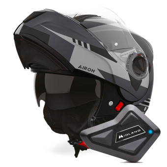 Flip Up Airoh Specktre Clever Anthracite Matt + Kit Bluetooth BT Mini