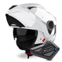 Casque Flip Up Airoh Specktre Color White + Kit Bluetooth BT Mini