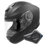 Casque Flip Up Everone M72R Matt Black + Kit Bluetooth BT Mini