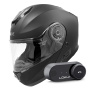 Casque Flip Up Everone M72R Matt Black + Kit Bluetooth Lokui K30