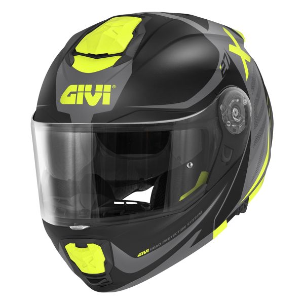 Flip Up Givi X27 Dimension Matt Black Titanium Yellow
