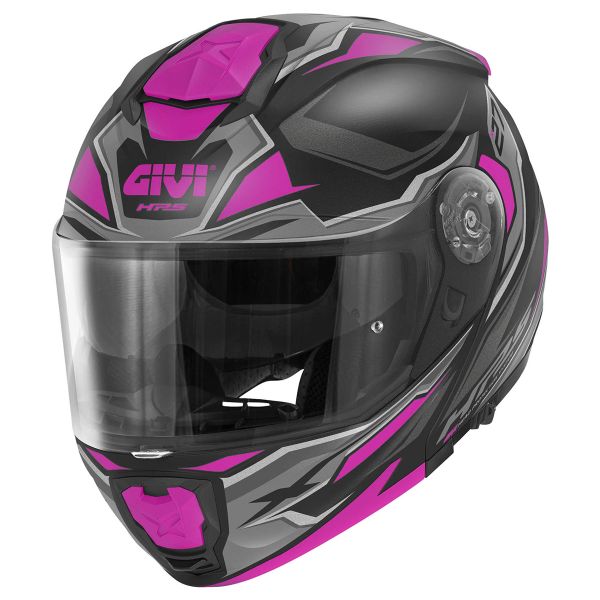 Flip Up Givi X27 Sector Matt Black Titanium Fuchsia