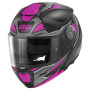 Casque Flip Up Givi X27 Sector Matt Black Titanium Fuchsia