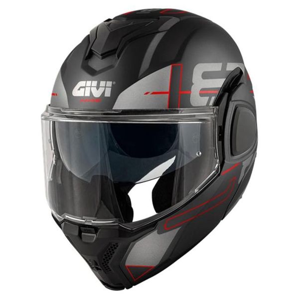 Flip Up Givi X36 Vertigo Matt Black Red