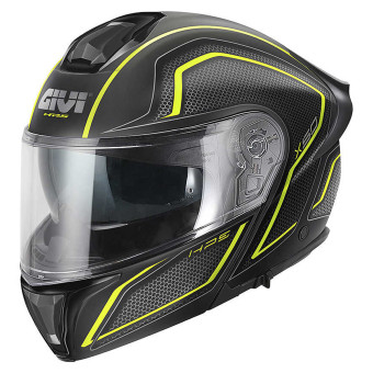Flip Up Givi X50 Fiber Hologram Matt Black Titanium Yellow