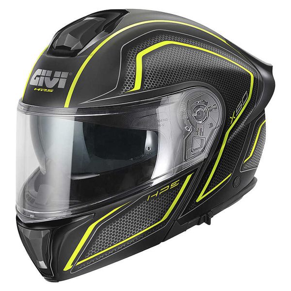 Flip Up Givi X50 Fiber Hologram Matt Black Titanium Yellow
