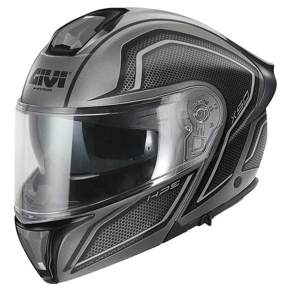Flip Up Givi X50 Fiber Hologram Matt Titanium Black Grey