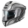 Casque Flip Up Givi X50 Fiber Hologram Silver Black Metal Titanium Red