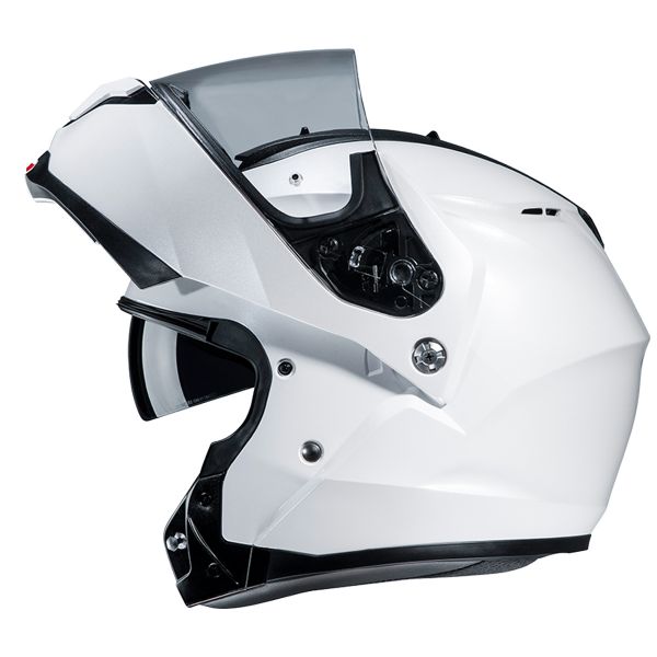 Pack Helmet + Systems HJC C91 Pearl White + Kit Bluetooth 5S