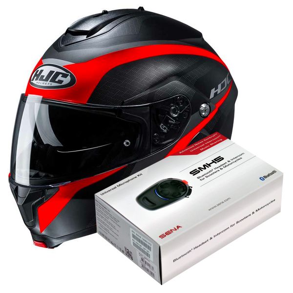 Flip Up HJC C91 Taly MC1SF + Kit Bluetooth SMH5 Solo