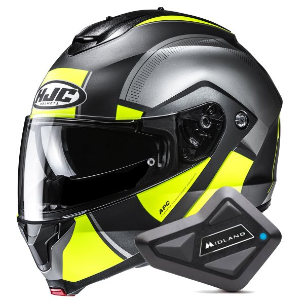Flip Up HJC C91N Jyn MC3HSF + Kit Bluetooth BT Mini