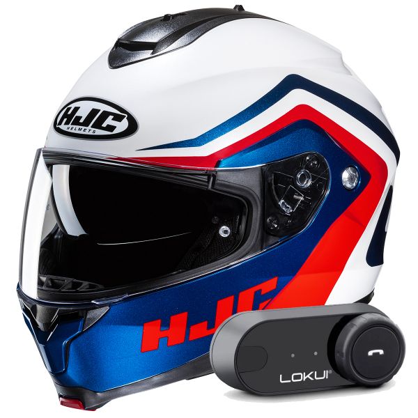 Flip Up HJC C91N Nepos MC21 + Kit Bluetooth Lokui K30 Flip Up HJC C91N Nepos MC21 + Kit Bluetooth Lokui K30