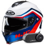 Casque Flip Up HJC C91N Nepos MC21 + Kit Bluetooth Lokui K30