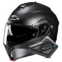 Casque Flip Up HJC C91N Semi Flat Titanium + Kit Bluetooth BT Mini