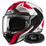 Casque Flip Up HJC F100 Bios MC1 + Kit bluetooth 5R Lite
