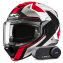 Casque Flip Up HJC F100 Bios MC1 + Kit Bluetooth Lokui K30