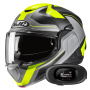 Casque Flip Up HJC F100 Bios MC3HSF + Kit bluetooth 5R Lite